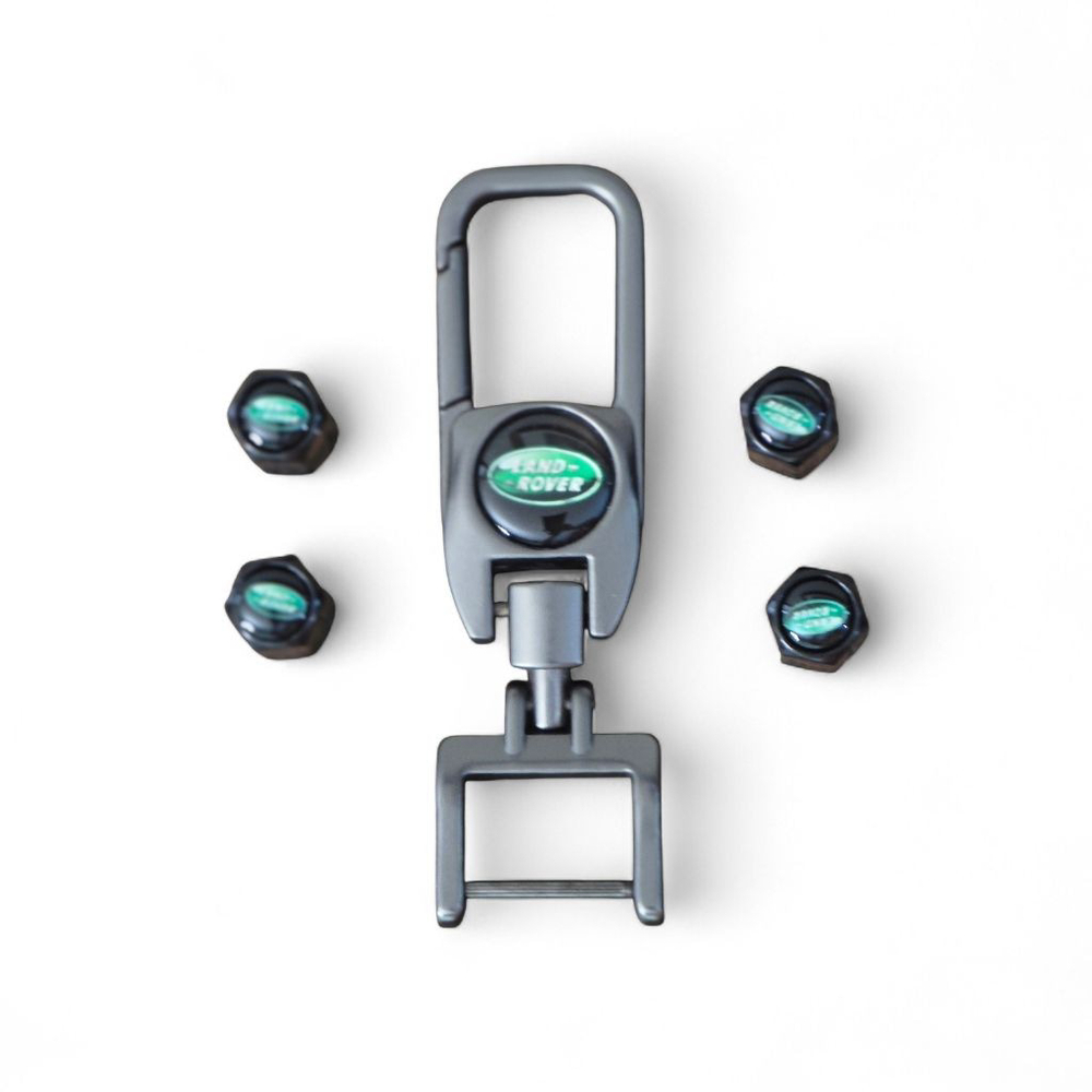 Land Rover Key‎ Holder & Valve Caps One Size Black Green